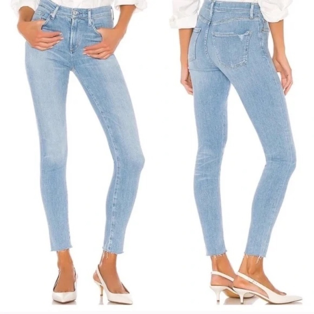 Agolde Sophie Ankle Skinny Jeans 29  Facet Light Wash Denim